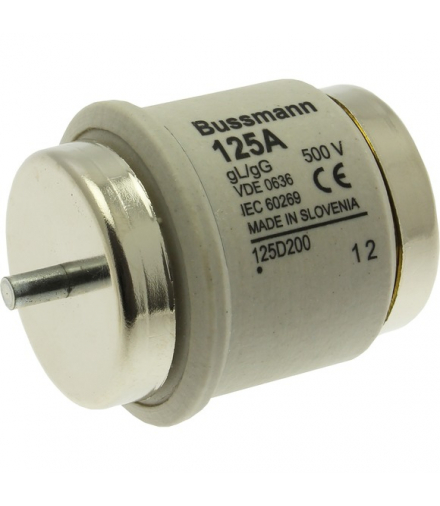 FUSE 125 DV GG 500VAC TIME DELAY - Wkładka bezpiecznikowa, Niskie napięcie, 125 A, AC 500 V, 50 kA, D5, 56 x 46 mm, gL/gG, DIN, 