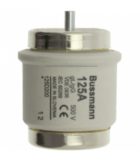 FUSE 125A DV 500VAC TYPE GR - Wkładka bezpiecznikowa, Niskie napięcie, 125 A, AC 500 V, 50 kA, D5, 56 x 46 mm, gR, DIN, IEC Eato