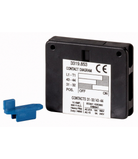 QMAUX1NO+1NC80/100 - Łącznik pomocniczy, 1zz+1zr, do QM80/100 Eaton 1319853