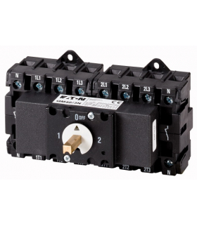 QM40/3N - Przełącznik, QM, 40 A, 2 x 3-biegunowy + N (przełączalne), bez rękojeści, z osią napędową, 6 mm kwadratową Eaton 13199