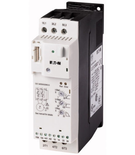 DS7-34DSX032N0-D - Softstarter, 32 A, 200 - 480 V AC, 24 V DC, Wielkość gabarytowa: FS2, Interfejsy komunikacyjne: SmartWire-DT 