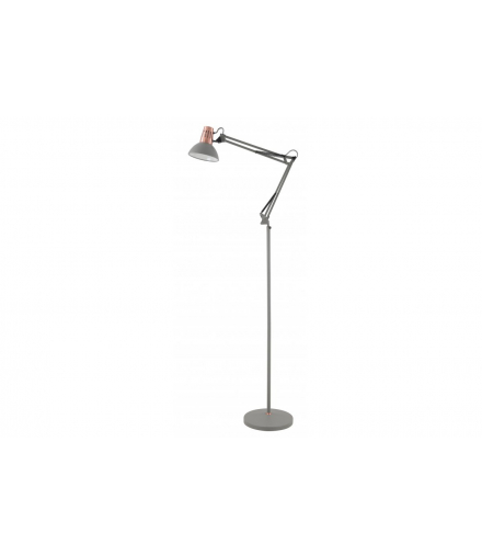 Lampa podłogowa ARTEMIA F,2300,AC220-240V,50/60Hz,1*E27, max.40W, IP20,śr.16,3cm, pojedyncza szara GTV LP-ART-F-E27-15-DEC