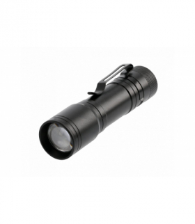 Latarka LED na baterie 1xAA, 3W, 200lm, 6400K, 250m, IP44, czarna GTV LT-LB3WT4-60