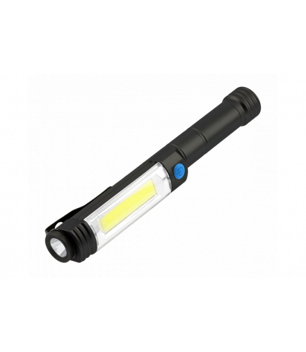 Latarka LED na baterie 3xAA, 6W, 400lm, 6400K, IP44, czarna GTV LT-LB6WT2-60