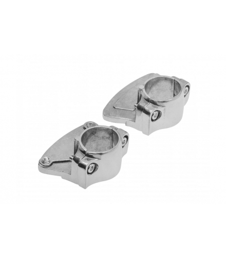Złączka do szkła jednostronna z mocowaniem do rury o25 chrom GTV MR-WP-15-KPL