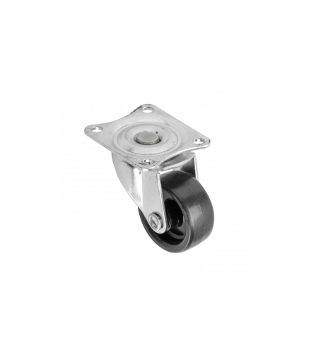 Kółko meblowe z łożyskiem fi 30mm czarne plastik GTV KM-015030-20