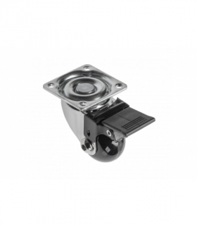 Kółko meblowe Brazylia czarne 35mm (z hamulcem) GTV KM-RD-35-CF-20