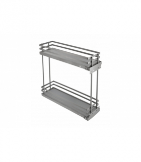 Kosz cargo boczny MovixPro, 2 półki, do szafki 200mm, bez prowadnic, antracyt RAL 7024 GTV KO-200BO-60