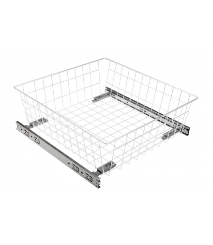 Szuflada regulowana 40, wys. 100 mm, biała, bez prowadnic GTV KO-SR100-40-10