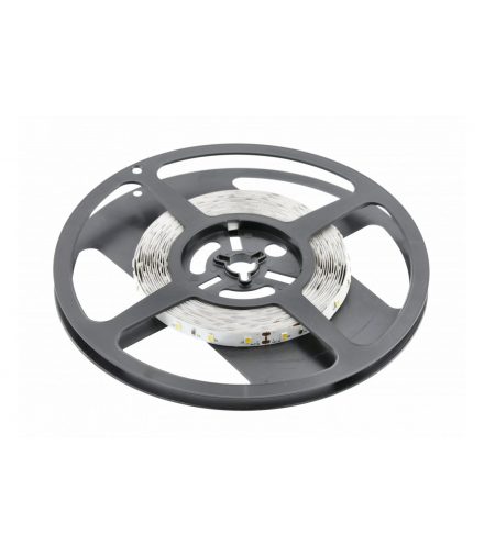 Taśma Flash 24V 2835, 300 LED zimny biały, 48W, bez żelu 8mm, Rolka 5m (2 kable) GTV LD-2835-24V-300-20-ZB