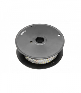 Taśma Flash 3528, 600 LED ciepły biały, 48W/5m bez żelu 8mm, Rolka 50m, 12V GTV LD-3528-600-20-CB-50
