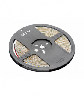 Taśma Flash 3528, 600 LED neutralny biały, 48W, wodoodporna 8mm, Rolka 5m, 12V GTV LD-3528-600-65-NE4