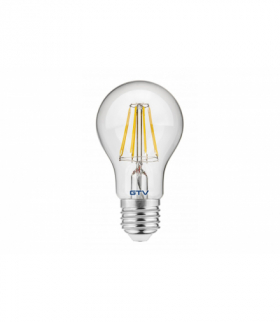 Żarówka LED, FILAMENT, A60, 4000K, E27, 8W, 800lm, AC220-240V/ 50-60Hz, RA 80, 360° GTV LD-A60FL8-40