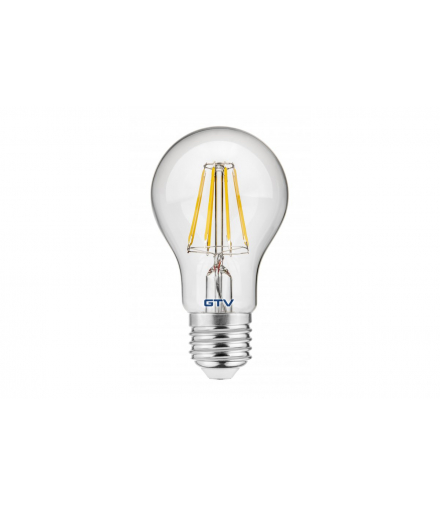 Żarówka LED, FILAMENT, A60, 4000K, E27, 8W, 800lm, AC220-240V/ 50-60Hz, RA 80, 360° GTV LD-A60FL8-40