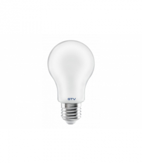 Żarówka LED,FILAMENT MLECZNY,A60,3000K,E27,8W,800lm,AC220-240V/50-60Hz,RA 80,360° GTV LD-A60FL8M-30