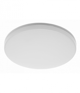 Plafoniera BESA LED, 24W, 2400lm, 175-250VAC, Ra 80, IP54, PC+PC, IK10, 120°,3000K, okrągła GTV LD-BES24WOK-30