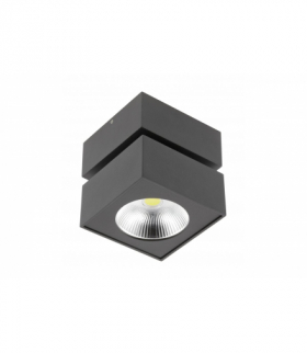 Oprawa LED BIANCO, 15W,1500lm,AC220-240V,50/60 Hz,PF 0,5,Ra≥80,IP20,IK06,36°,4000K,kwadrat,czarny GTV LD-BNC15WKC-NB