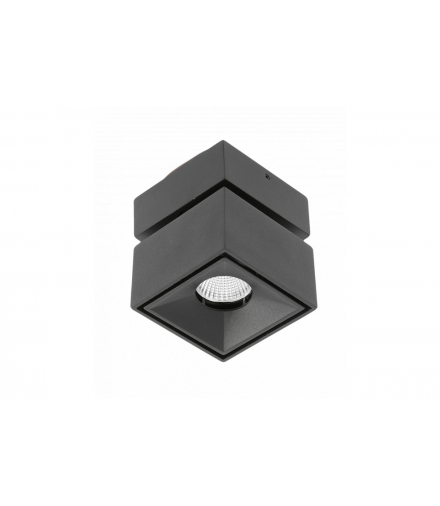 Oprawa LED BIANCO, 8W,680lm,AC220-240V,50/60 Hz,PF 0,9,Ra≥80,IP20,IK06,36°,4000K,kwadrat,czarny GTV LD-BNC8WKC-NB