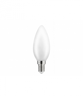 Żarówka LED,FILAMENT MLECZNY,C35,3000K,E14,4W,400lm,AC220-240V/50-60Hz, RA 80,360° GTV LD-C35FL4M-30