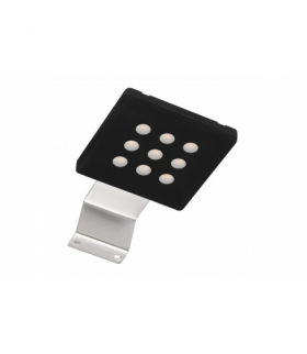 Oprawa na wysięgniku ledowa kwadratowa Evita, 12V DC, 2.2W, 9 SMD5630, ciepły biały, kolor oprawy cz GTV LD-EIW09CB-CZ