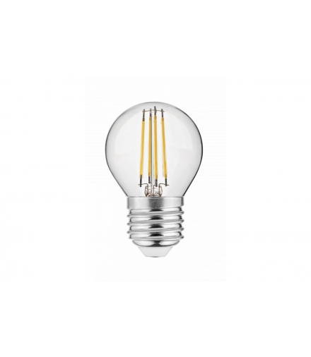 Żarówka LED FILAMENT,3000K,G45,E27,4W,AC220-240V/50-60Hz, RA 80,360°,400lm,PF 0,5,35mA GTV LD-G45FL4E-30