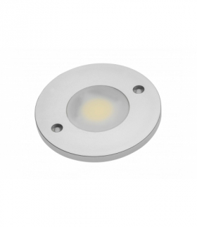 Oprawa LED COB Jovita okrągła, 3W, 12V DC, 1x COB, ciepły biały, 150cm przewód z miniAMP (2 wkręty) GTV LD-OJVCOB-CB