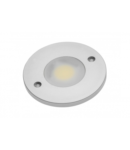 Oprawa LED COB Jovita okrągła, 3W, 12V DC, 1x COB, ciepły biały, 150cm przewód z miniAMP (2 wkręty) GTV LD-OJVCOB-CB