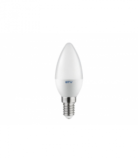 Żarówka LED, C30,   SMD 2835, 4000K, E14, 6W, AC220-240V, kąt świecenia 160°, 470 lm, 52 mA GTV LD-SMNGC30B-60