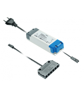 Zestaw zasilający PRO 24W z przewodami bez włącznika i dystrybutorem 6x mini amp GTV LD-ZZAS24PROKD6