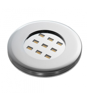 Oprawa led palermo OP, 12V, 2,5W, 9 smd, ciepły biały, chrom GTV LD-POP925-40