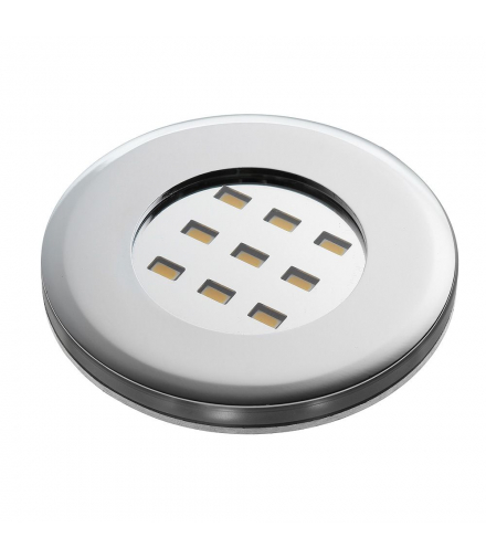 Oprawa led palermo OP, 12V, 2,5W, 9 smd, ciepły biały, chrom GTV LD-POP925-40