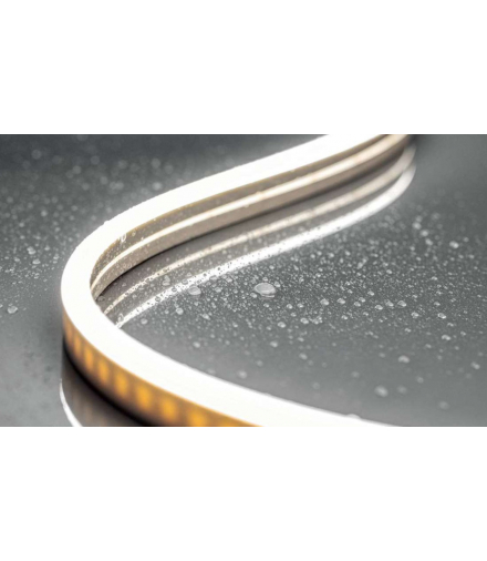 LED NEON flex 12V, 2835, neutralny biały, wodoodporny, 8mm, 5m, zaślepki, klipsy GTV LD-NF-12V6X12-65-NE