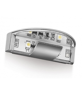 Klip oświetlający do półki szklanej dc12V, 2 smd led, niebieski , chrom GTV LD-KL2DNB-40