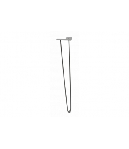 Noga hairpin ARTO ze stopką, 2 pręty, 10 x 711 mm, czarna GTV NM-ARTO-10-2R711-20M