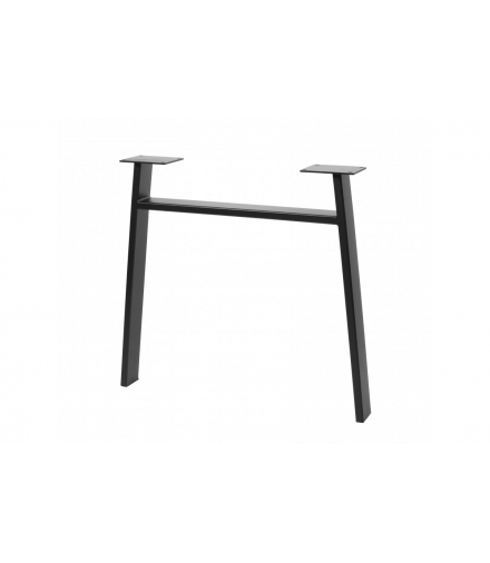 Noga stelażowa INDUSTRIA 710 mm x 820 mm, trapez z poprzeczką, profil 80 x 20 mm, czarna GTV NM-INDUSTRIA-H20-710X820-20M