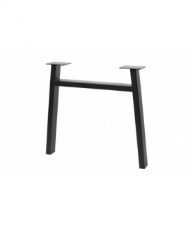 Noga stelażowa INDUSTRIA 710 mm x 820 mm, trapez z poprzeczką, profil 80 x 40 mm, czarna GTV NM-INDUSTRIA-H40-710X820-20M