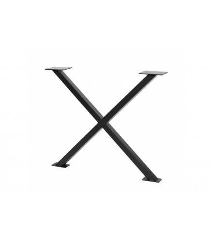 Noga stelażowa INDUSTRIA 710 mm x 820 mm, krzyżak, profil 80 x 20 mm, czarna GTV NM-INDUSTRIA-X20-710X820-20M