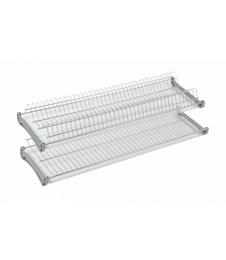 Ociekarka 800 mm dwupoziomowa płyta 18 mm mocowanie górne x4, bez prętów alu, pakowanie 1 szt GTV OC-2PV380-02-18