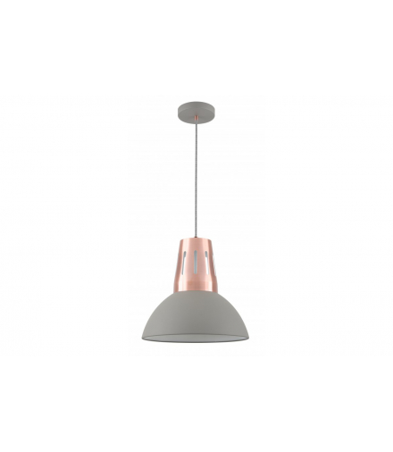 Oprawa sufitowa ARTEMIA L,2447,AC220-240V,50/60Hz,1*E27, max.40W, IP20, 34,5cm, pojedyncza szara GTV OS-ART-L-E27-15-DEC