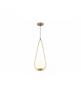 Oprawa sufitowa CIKLOP,7542,AC220-240V,50/60Hz,1*E27, IP20,ŚR. 20 CM,pojedyncza,złota GTV OS-CIKLOP-40-DEC