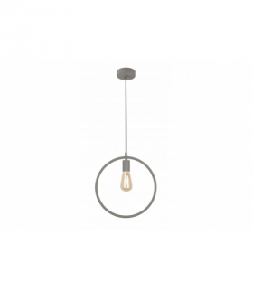 Oprawa sufitowa FIJA,2935,koło,AC220-240V,50/60Hz,1*E27, max.40W, IP20, śr.31,5cm,pojedyncza szara GTV OS-FI-E27-15-DEC