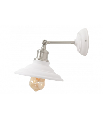 Oprawa ścienna LORET,7871,AC220-240V,50/60Hz,1*E27, max.40W, IP20,śr. 20 cm, pojedyncza biała GTV OS-LOR-E27-00-DEC