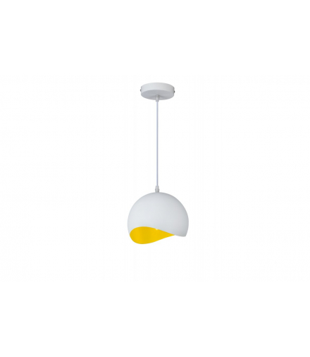 Oprawa sufitowa MAVIA ,4987, AC220-240V,50/60Hz,1*E27, IP20,ŚR. 20 CM,pojedyncza, biało/żółta GTV OS-MAV-08-DEC