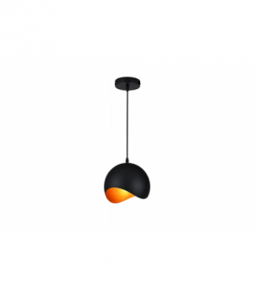 Oprawa sufitowa MAVIA , 1853,AC220-240V,50/60Hz,1*E27, IP20,ŚR. 20 CM,pojedyncza, czarno/ złota GTV OS-MAV-11-DEC