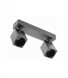 Oprawa sufitowa RENO, aluminium, IP20, max. 20W*2, podwójna, kwadratowa, czarna GTV OS-REN20WKW2-00
