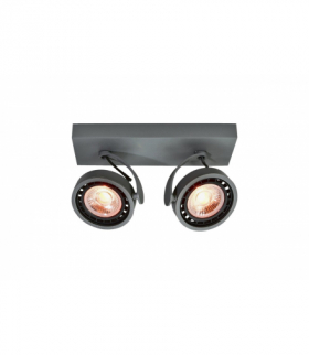 Oprawa sufitowa Wally,4304,AC220-240V, 50/60 Hz, IP 20 ,2*Gu10,ES111,podwójna,grafitowa GTV OS-WALLY2-15-DEC