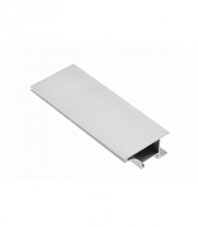 Profil aluminiowy LED GLAX wieńcowy nabijany na płytę 18 mm, silver, długość 3 m GTV PA-GLAXWN3M-AL