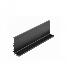 Profil aluminiowy system bezuchwytowy VELLO z funkcją LED, L, czarny, długość 4,10 m GTV PA-VELLO-L4M-20M