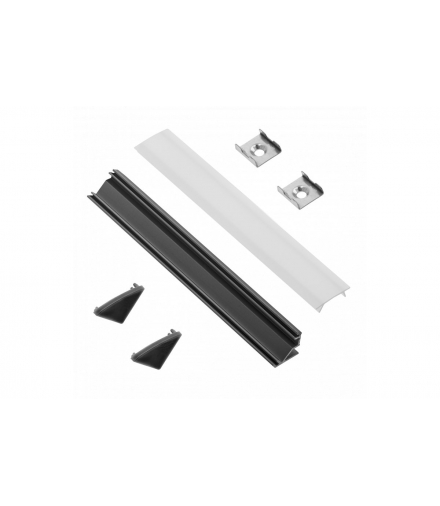 Zestaw GLAX kątowy nakładany czarny GTV PA-ZGLAXNKKTOMZ-20M