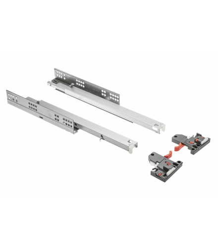 Prowadnica dolnego montażu 3D ze spowalniaczem (pełny wysuw) l-250 MODERN SLIDE, do płyty 18mm GTV PB-3D0SHX18-250-H